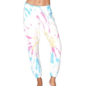 Spiritual Gangster Perfect Terry Sweatpants Sunburst Tie Dye Size XL